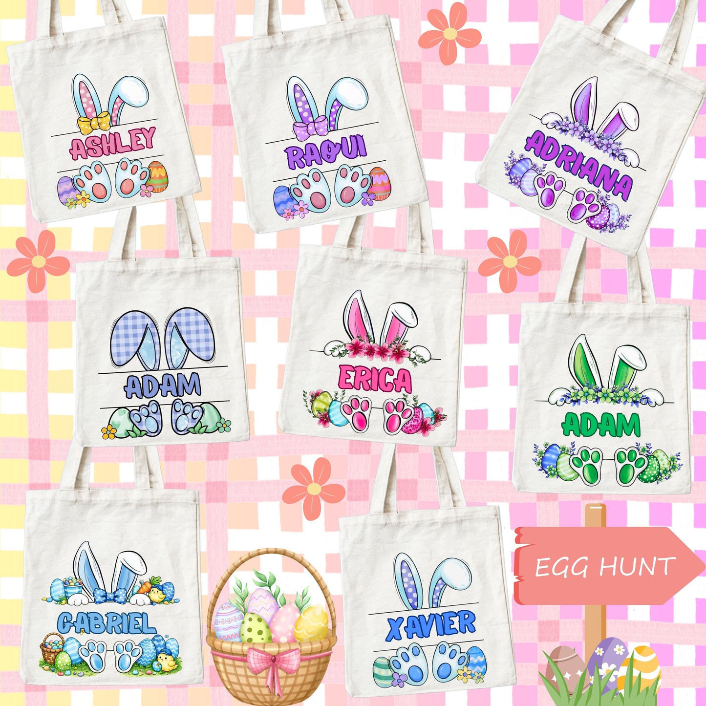 Customizable Easter Tote Bag