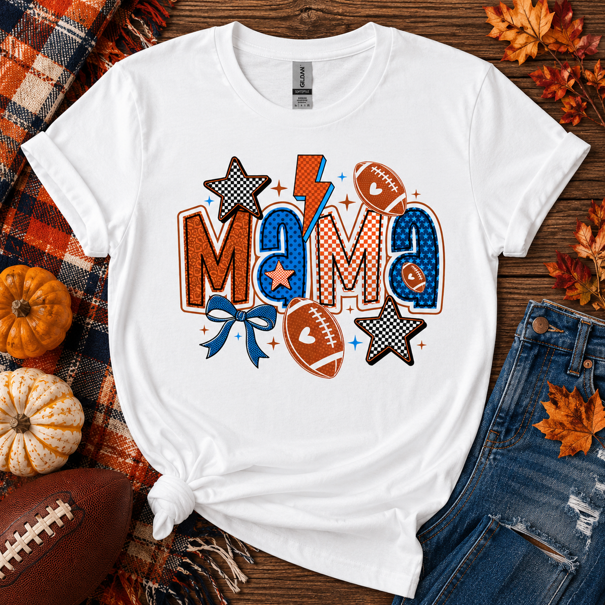 Football Mama Star T-Shirt